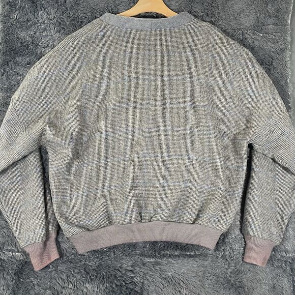 Pendleton 100% Virgin Wool Cardigan Sweater Men's XL Gray USA MADE Houndstooth - Picture 4 of 5